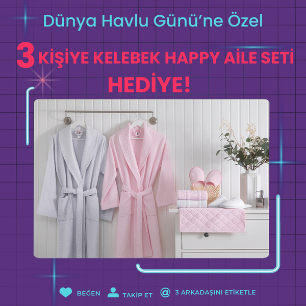Özdilek Kocaeli'den 3 Kişiye Kelebek Happy Aile Seti Hediye!