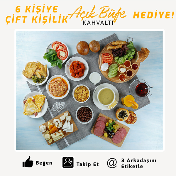 Özdilek Eskişehir'den 6 Kişiye Çift Kişilik Açık Büfe Kahvaltı