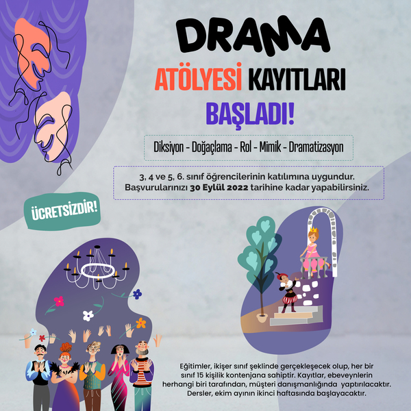 Özdilek Yalova'da Drama Atölyesi Kayıtları Başladı!