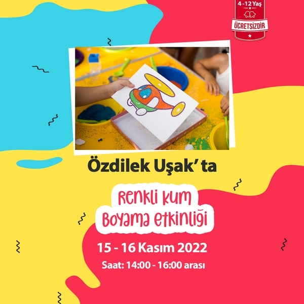 Özdilek Uşak’ta Ara Tatile Özel Kum Boyama Etkinliği