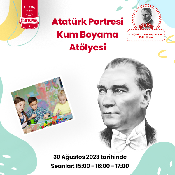 30 Ağustos Zafer Bayramı'nda Kum Boyama Atölyesi Özdilek İzmir'de