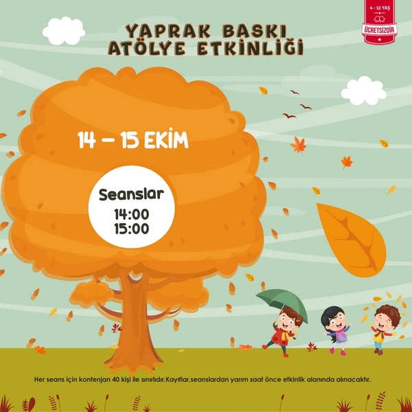 Özdilek Uşak’ta Sonbahar Temalı Yaprak Baskı Atölye Etkinliği!