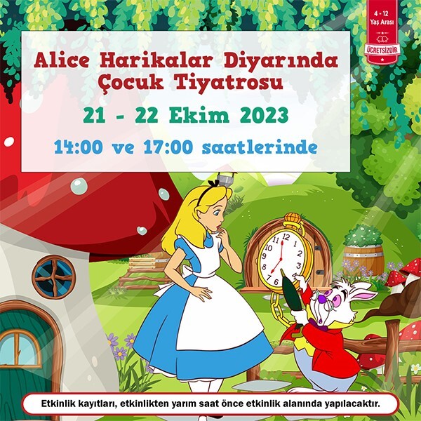 Özdilek Eskişehir'de Alice Harikalar Diyarında Çocuk Tiyatrosu