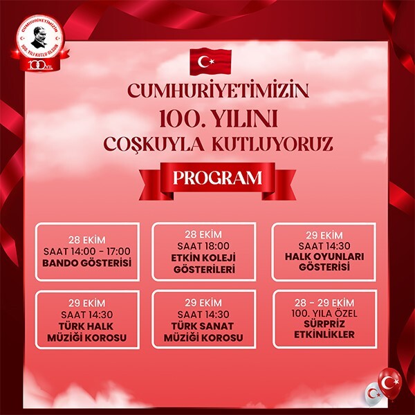 Özdilek Eskişehir’de Cumhuriyetimizin 100. yılını coşkuyla kutluyoruz!