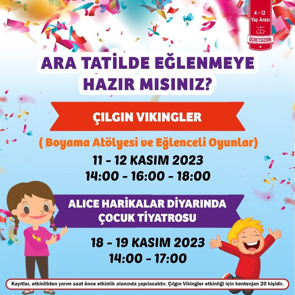 Özdilek Eskişehir'de Ara Tatil Eğlenceleri