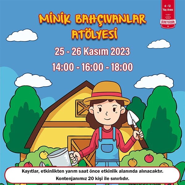 Minik Bahçıvanlar Atölyesi Özdilek Eskişehir'de Sizleri Bekliyor!
