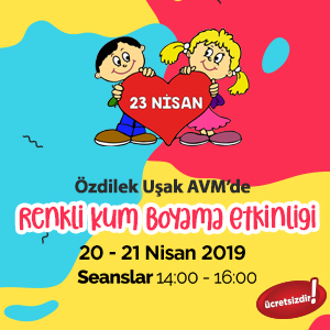 Özdilek Uşak AVM'de Renkli Kum Boyama Etkinliği!