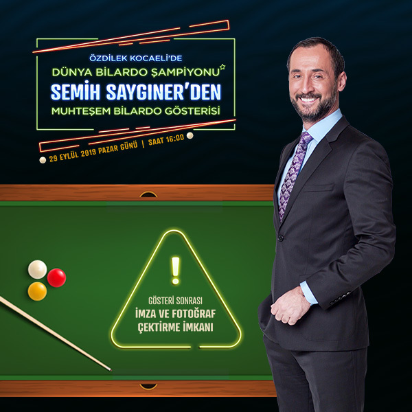 Dünya Bilardo Şampiyonu Semih Saygıner Özdilek Kocaeli'de!