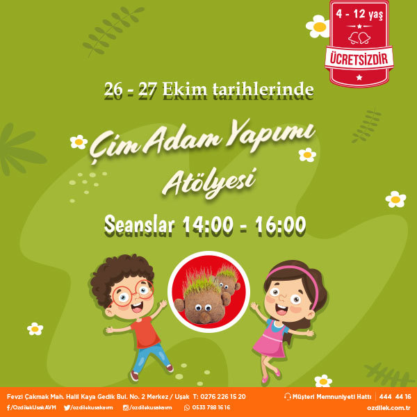 Özdilek Uşak’ta Çim Adam Yapımı Atölyesi Etkinliği!