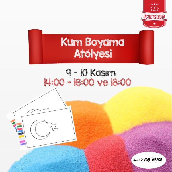 Çocuklar Özdilek Eskişehir’de Kum Boyama Yapacak