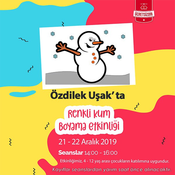 Özdilek Uşak’ta Renkli Kum Boyama Atölyesi Etkinliği!