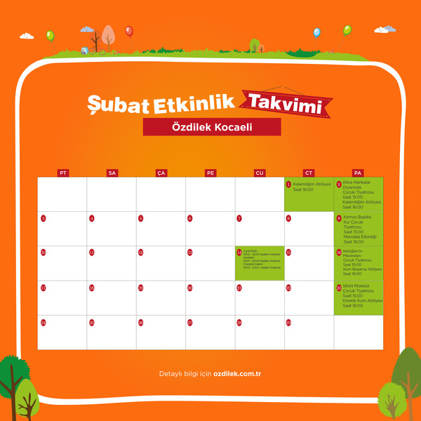 Özdilek Kocaeli’de Şubat Ayı Etkinlikleri