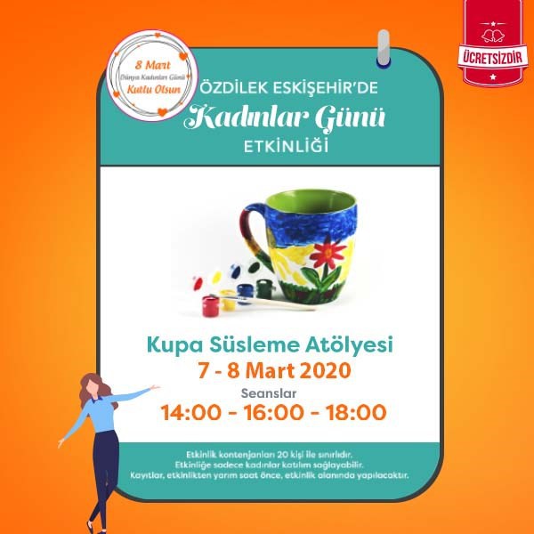 Özdilek Eskişehir’de Kadınlar Günü’ne Özel Kupa Süsleme Atölyesi