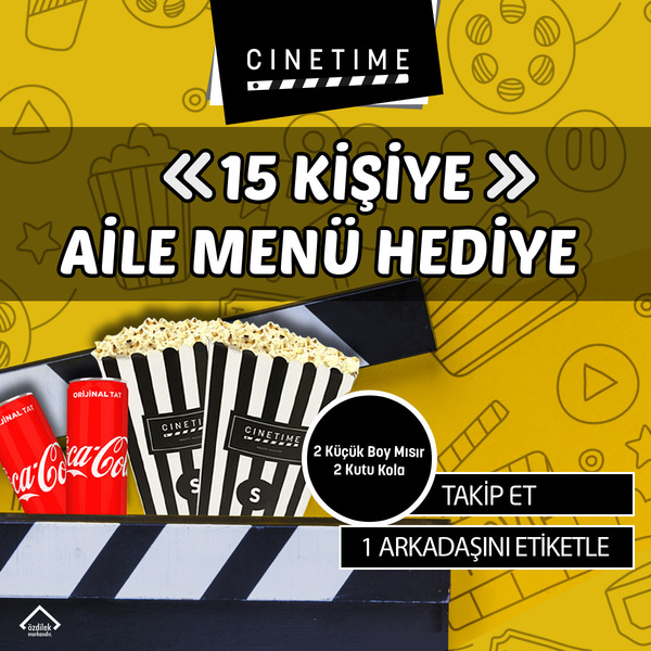 Özdilek Yalova AVM’den 15 Kişiye Çift Kişilik Cinetime Aile Menüsü