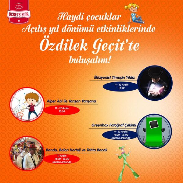 Özdilek Geçit’te 14. Yıl dönümüne özel eğlence dolu etkinlikler!