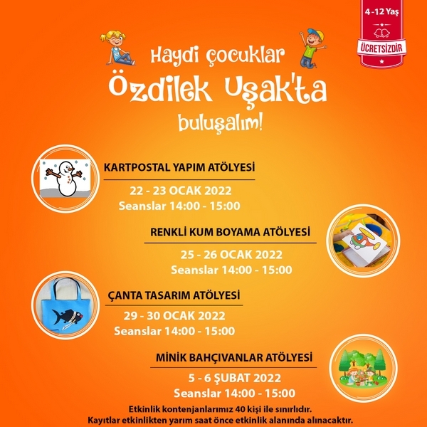 Özdilek Uşak'ın yarıyıl etkinliklerinde buluşalım!