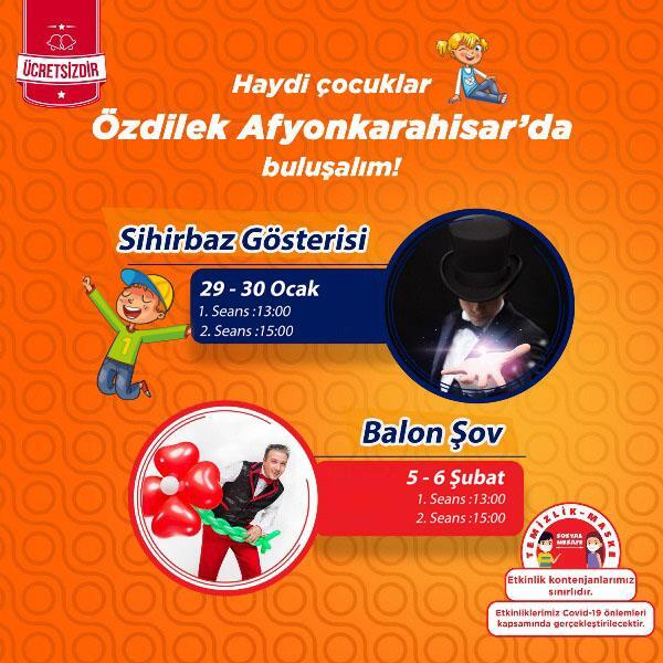 Çocukların Yarıyıl Tatili Eğlencesi Özdilek Afyonkarahisar'da!
