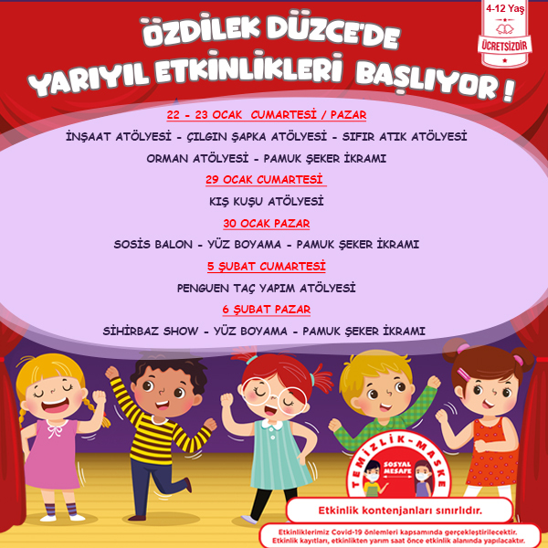 Özdilek Düzce'de Yarıyıl Etkinlikleri Başlıyor!