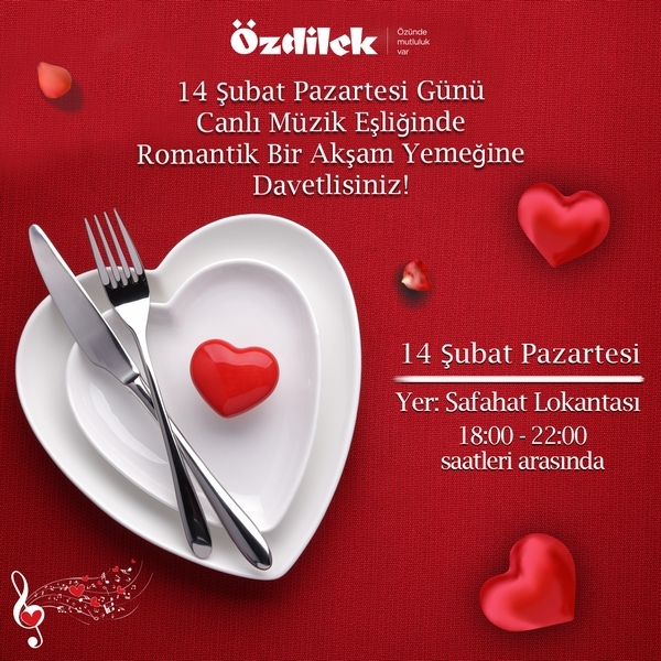 Canlı Müzik Eşliğinde Akşam Yemeği Özdilek Uşak'ta!