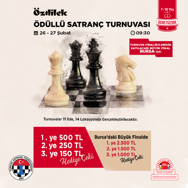 Özdilek’in Geleneksel Ödüllü Satranç Turnuvası Başlıyor! 