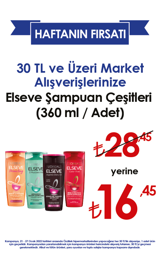Elseve Şampuan 16,45 TL