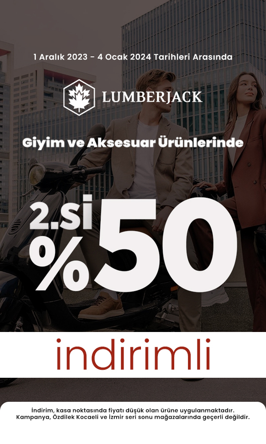 Lumberjack Giyim ve Aksesuar Ürünlerinde 2.si %50 İndirimli