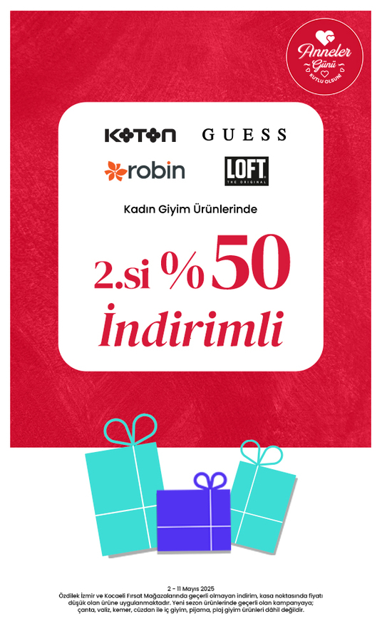 Kadın Giyim Ürünlerinde 2.si %50 İndirimli 
