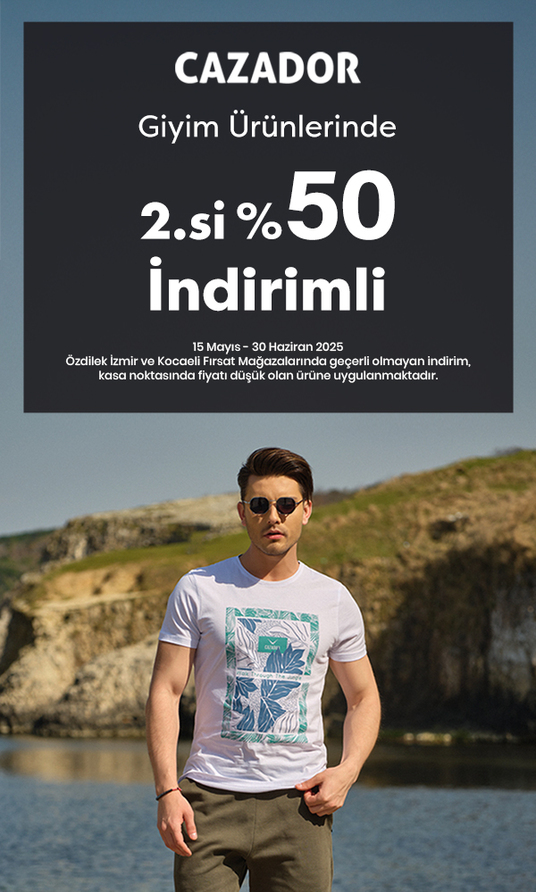 Cazador Giyim Ürünlerinde 2.si %50 İndirimli 