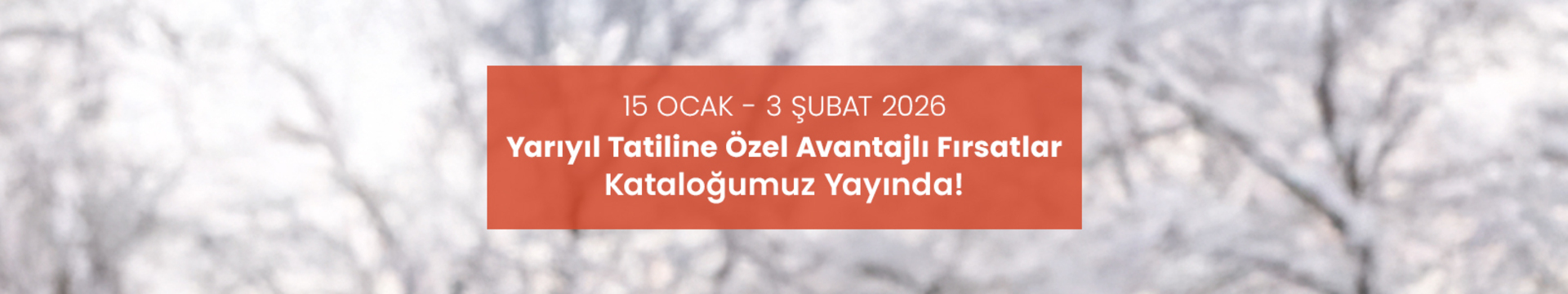 Yarıyıl Tatiline Özel Avantajlı Fırsatlar Kataloğumuz Yayında!